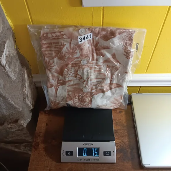 Vintage 90s Quiksilver Shirt Mens Large Tan Hawaiian Camp Waikiki Surf Aloha - Picture 12 of 12